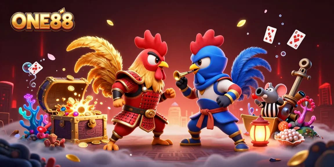 Join the action at ONE88 with thrilling cockfighting and vibrant gaming atmosphere.