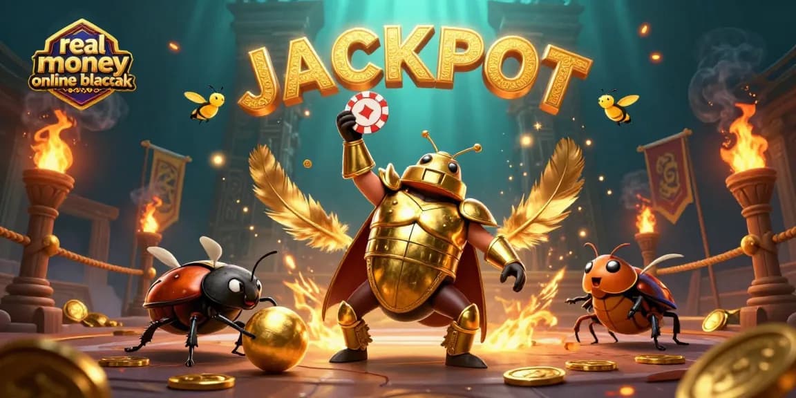 Experience real money online blackjack action with dynamic 3D characters celebrating huge wins!