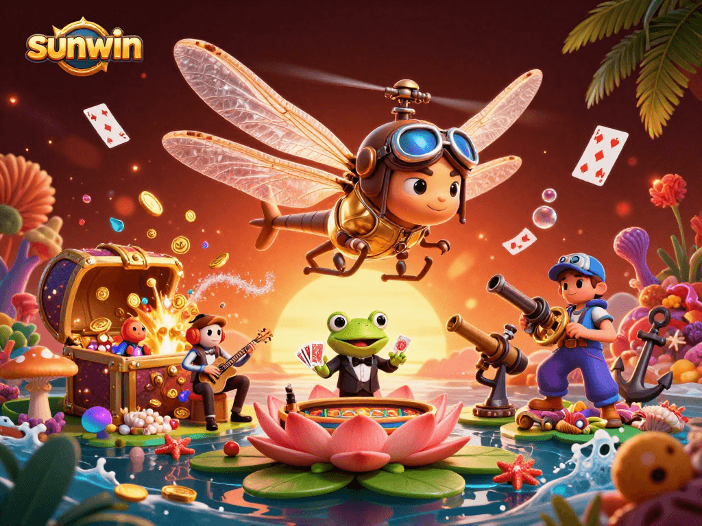 Win big at Sunwin's vibrant lily pad casino, where fun meets strategy in engaging games.