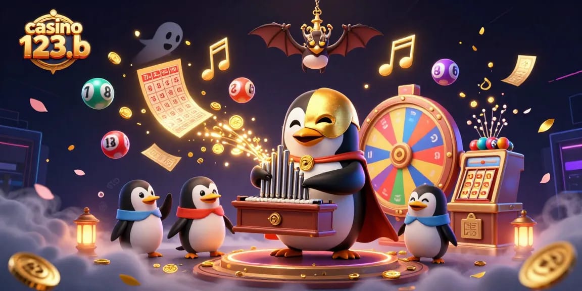 Engage in exciting gaming adventures at casino 123b, featuring vibrant lottery elements and golden rewards.