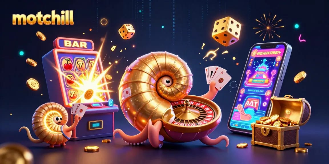 Experience the thrill of motchill gaming with vibrant casino elements and dynamic characters.
