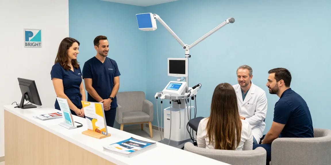 Hair transplant Istanbul consultation in modern healthcare clinic.