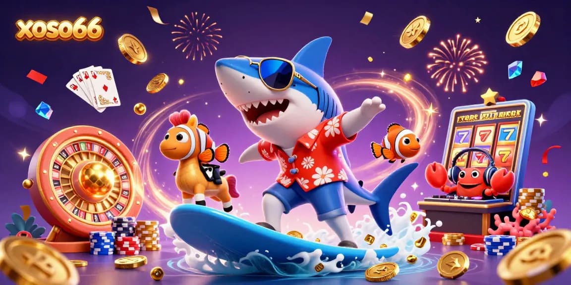 xoso66 casino games come alive in a vibrant, dynamic underwater scene with action-packed characters.