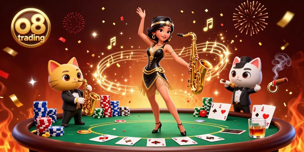 Experience thrilling gaming action and wins with o8 trading at a vibrant casino scene.