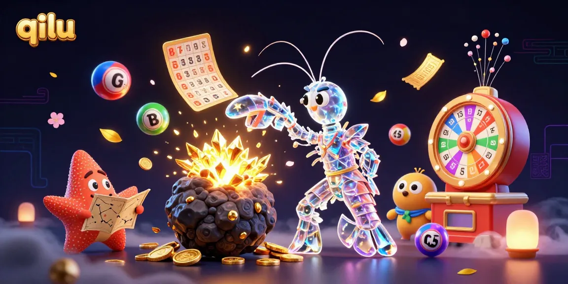 Engage with qilu's vibrant dynamic lottery scene showcasing winning potential amidst stunning 3D characters.