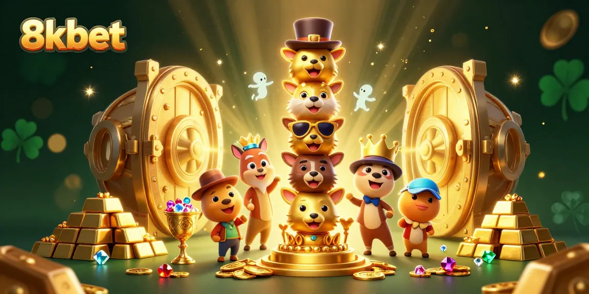 Engage with vibrant 8xbet gaming experience in a colorful casino scene full of treasures.