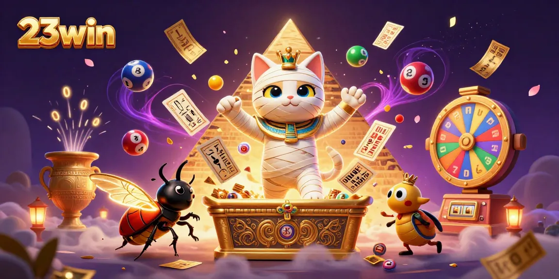 Experience the excitement of 23win with vibrant gaming elements in a thrilling casino atmosphere.