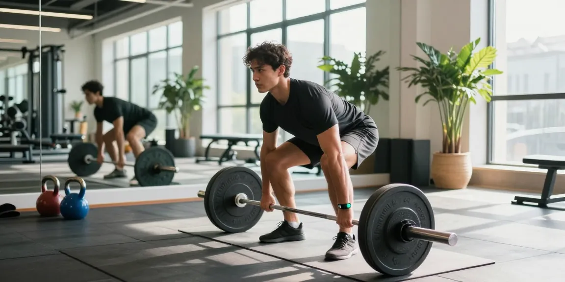 Professioneller Athlet hebt Gewichte im Fitnessstudio mit Global Pharma Steroids für optimale Leistung.