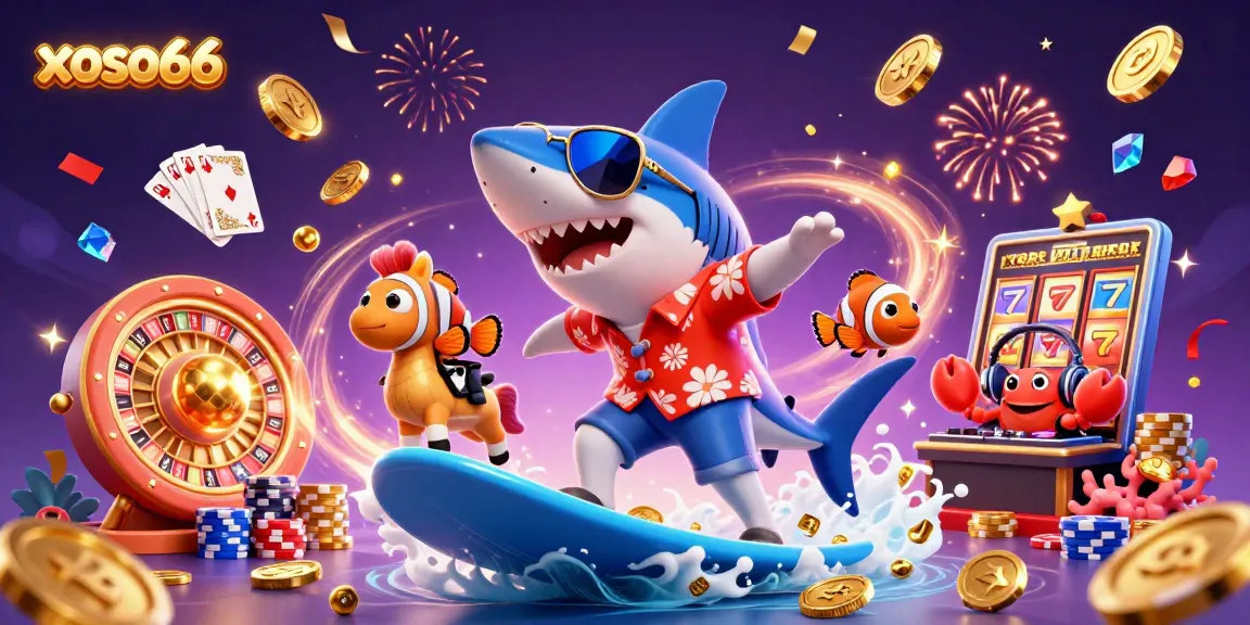 xoso66 casino games come alive in a vibrant, dynamic underwater scene with action-packed characters.