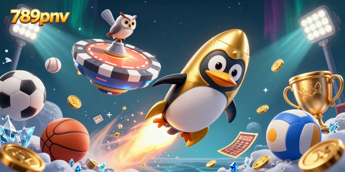 Experience thrilling gaming adventures with 789pnv as the golden penguin zooms towards the jackpot!