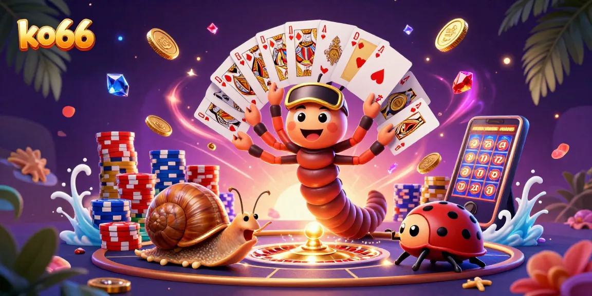 Experience thrilling gameplay with ko66 as a lively millipede dealer shares excitement at the casino table.