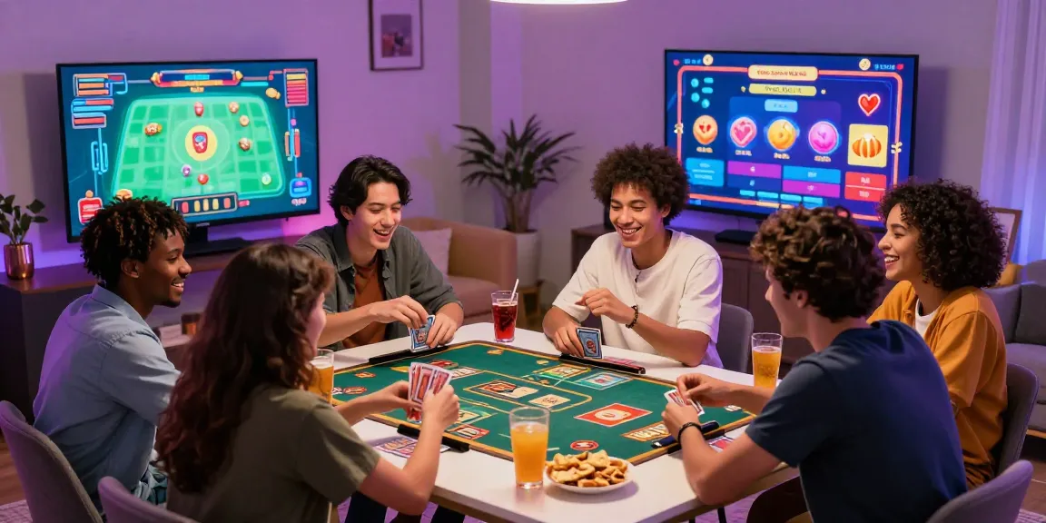 Engaging online gaming experience at https://b52a.jp.net/ with friends enjoying card games and vibrant graphics.