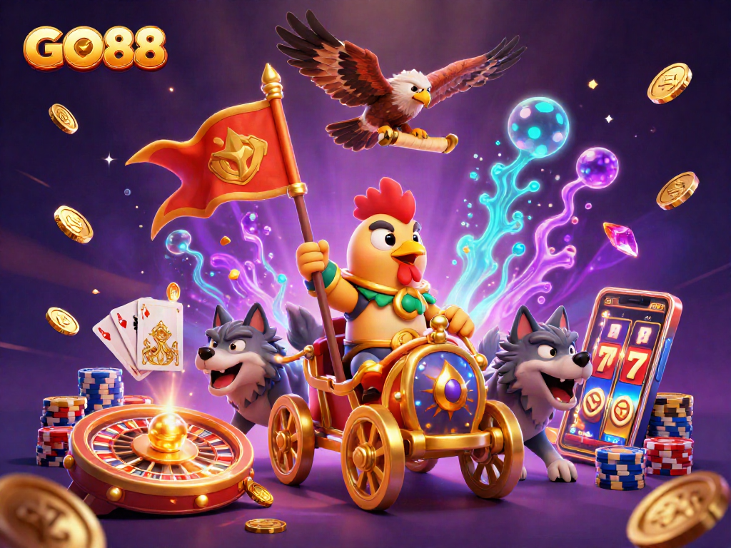 Experience GO88's thrilling casino adventure with dynamic slots, cards and treasures!