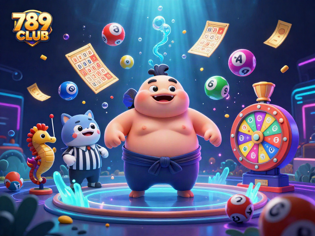 Engage in thrilling gaming action with 789CLUB in a vibrant, underwater casino scene