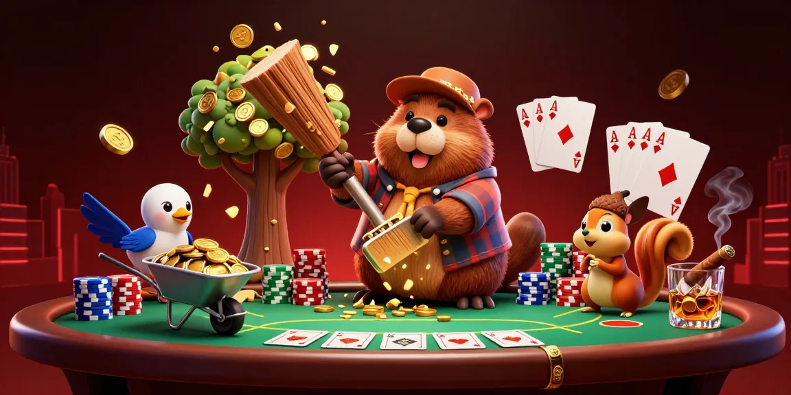 Experience the excitement of 79king with beaver characters collecting golden coins in a vibrant casino.