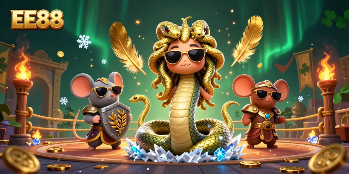 EE88 offers an exciting casino experience with captivating characters engaging in dynamic betting action.