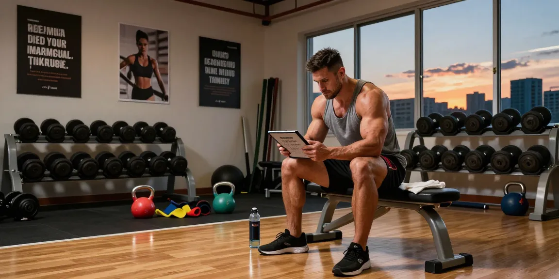 Anabolika Shop fitness scene featuring a bodybuilder preparing for a workout at a professional gym.