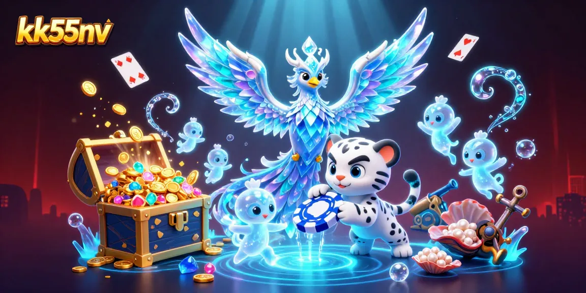 Engage in thrilling gaming adventures at kk55nv with a dazzling 3D illustration showcasing interactive casino elements.