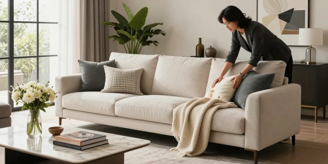 Geräumiges Wohnzimmer mit dem Baxter Sofa, einer der beliebtesten Wahl unter Baxter Sofa Händlern in Deutschland.