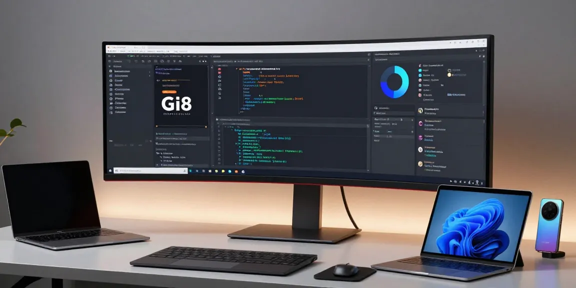 Gi8 software development workspace showcasing cloud computing and AI technology.