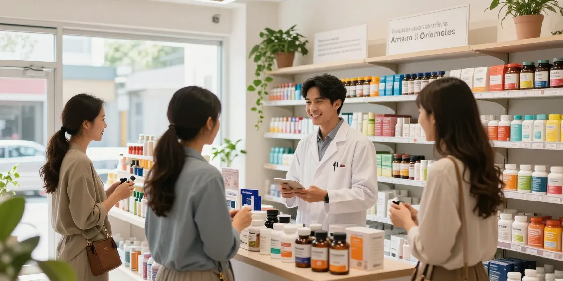 Medi Pharma Shop bietet Nahrungsergänzungsmittel und Hautpflege in einer einladenden Einkaufsumgebung an.