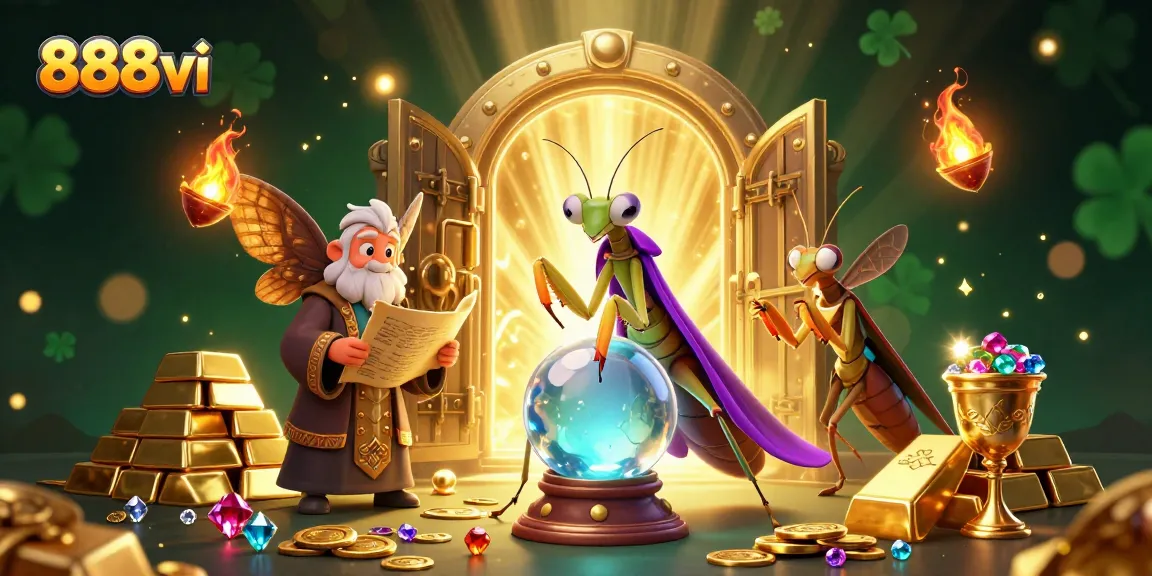 Engage with 888vi's rich casino experience in this vibrant 3D illustration filled with treasures.