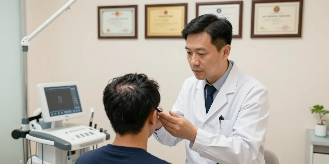 "Compassionate doctor's consultation about hair transplant Istanbul cost in a modern clinical setting."