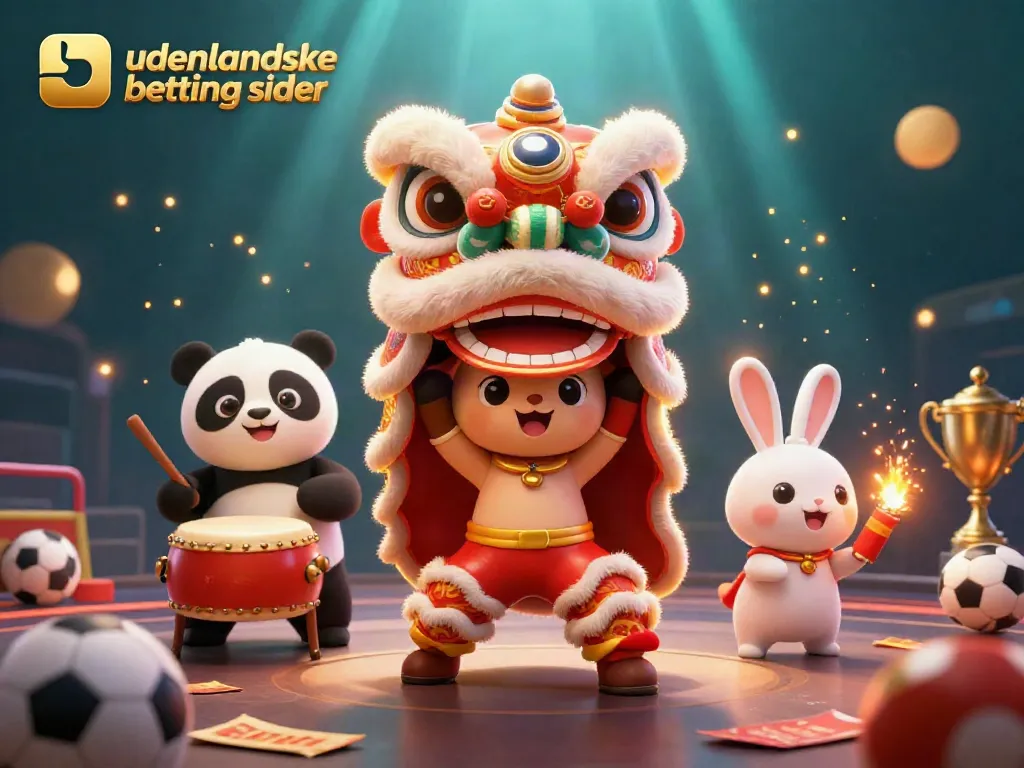 Engage with udenlandske betting sider featuring lively characters, sports elements, and vibrant cosmic effects.