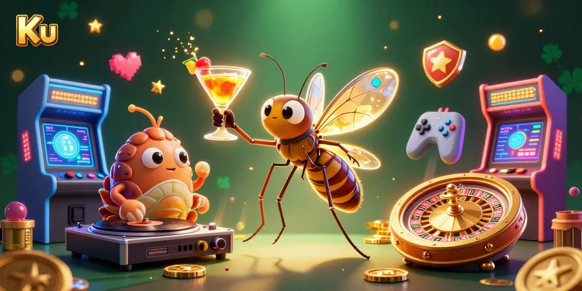 Experience winning opportunities at Ku with a vibrant casino scene featuring unique characters and gaming elements.