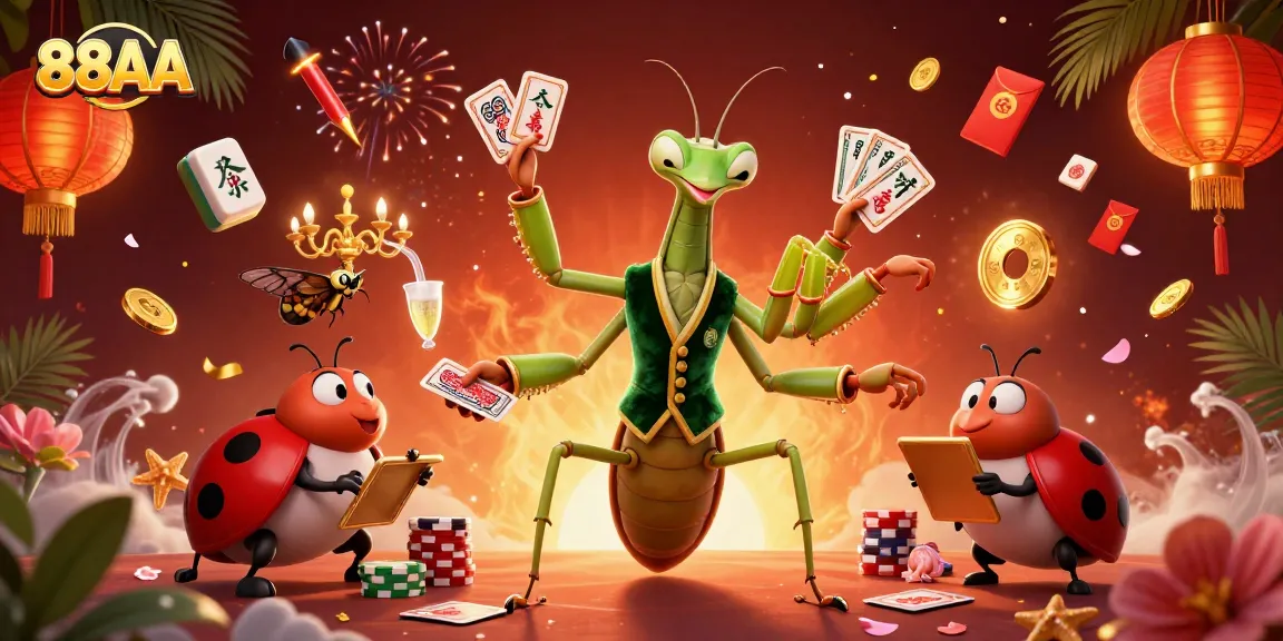 Engage with 88AA's vibrant casino dynamics in an enticing 3D illustration of characters in action.