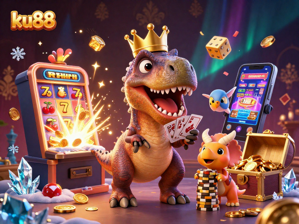 Engage with the excitement at ku88 while colorful slot machines and fantastic characters create an unforgettable casino environment.