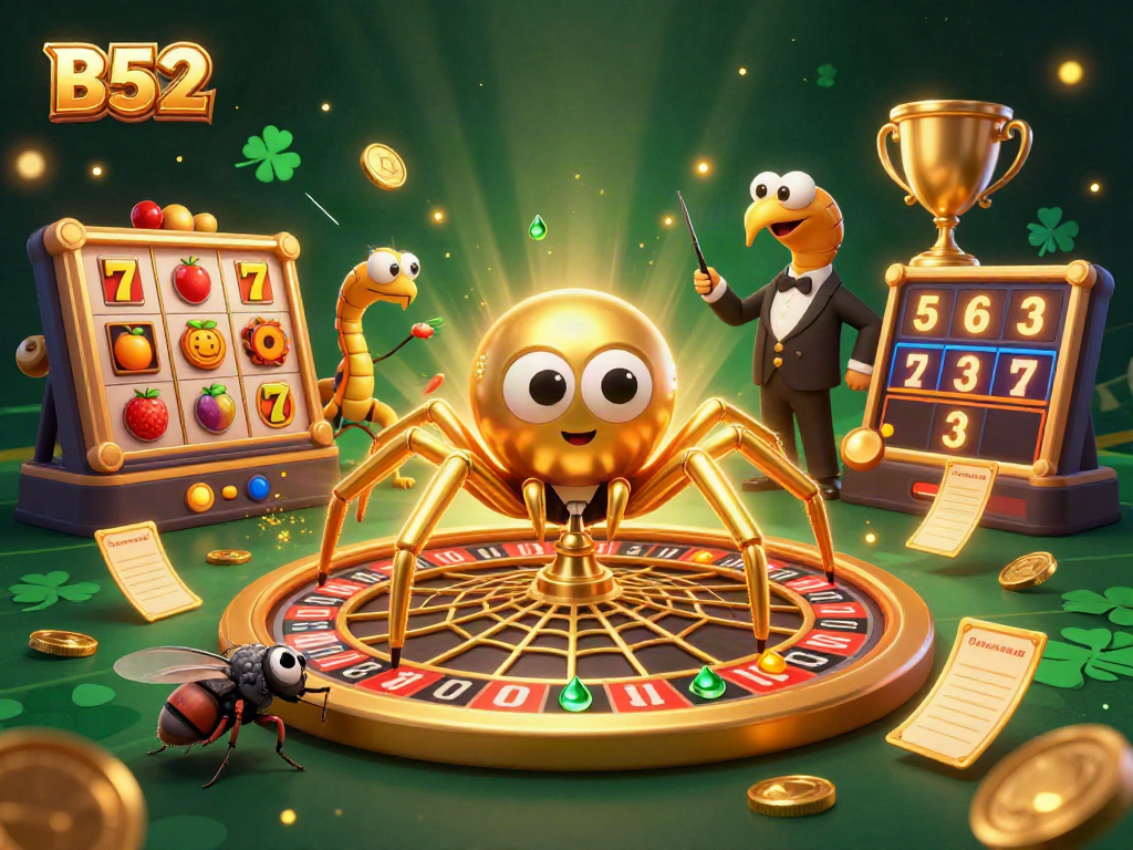 B52 spins winning slots in a vibrant casino setting, where fortune awaits every bettor.