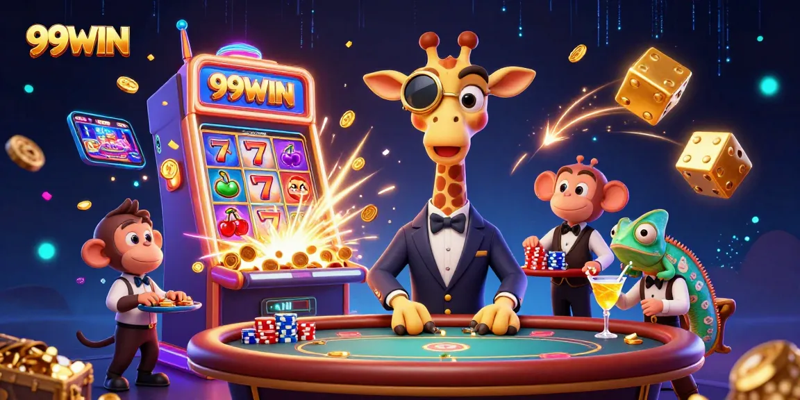 Join the excitement at 99WIN as the high-roller giraffe plays a thrilling jackpot slot game!