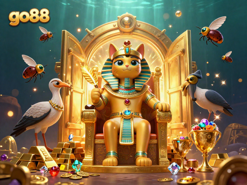 Experience thrilling online gaming with go88 in this dynamic 3D casino illustration!