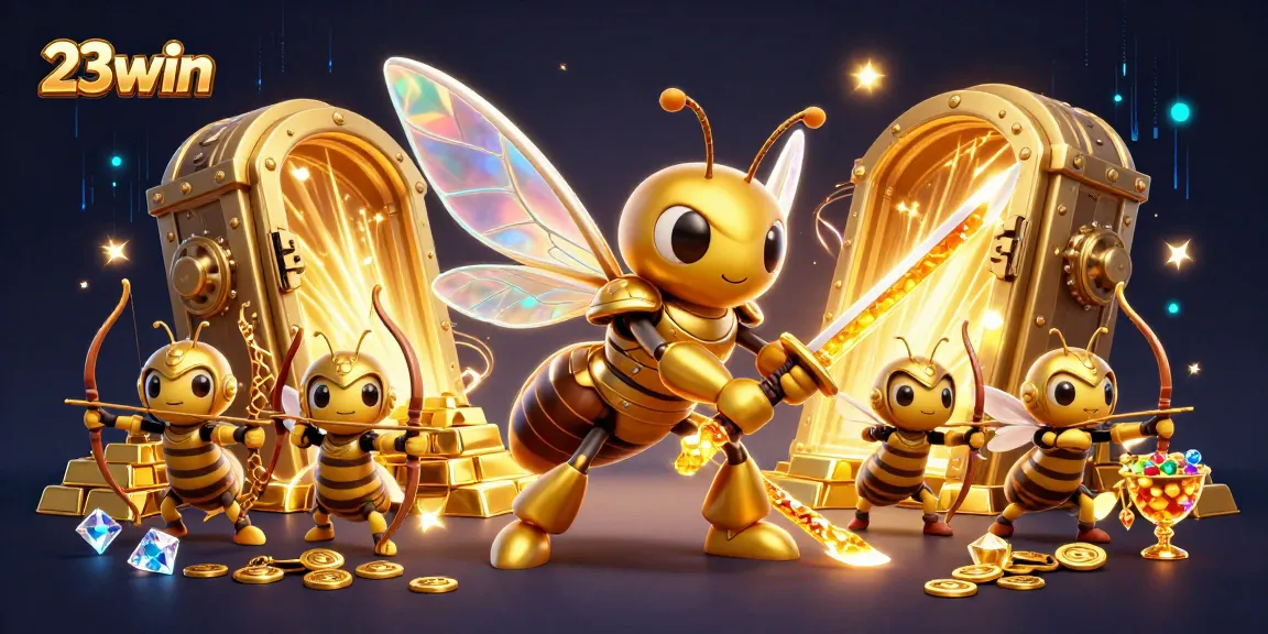 Experience the excitement of 23win with vibrant gambling elements and captivating characters in this dynamic scene.