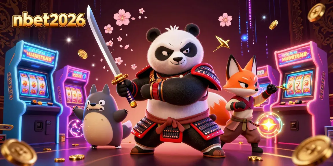 Experience thrilling gameplay with nbet2026 featuring samurai panda and ninja fox in a vibrant casino scene.