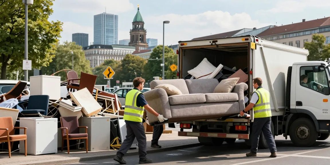 Sperrmüll Entrümpelung Berlin: Team in Aktion bei der Sofabeseitigung in Berlin