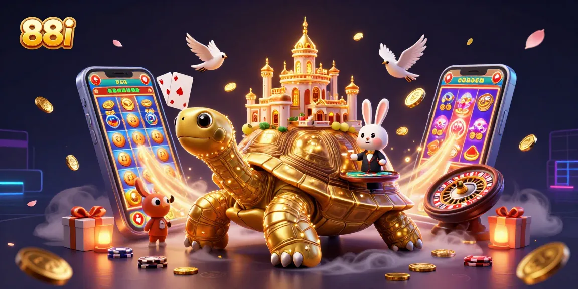 Experience the thrill of 88i gaming with a vibrant 3D casino scene filled with action and excitement.