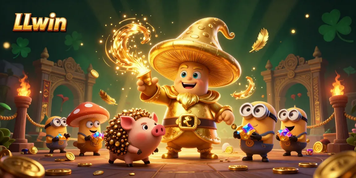 LLwin provides an entertaining casino experience, showcasing gold, mystical elements, and vibrant characters.