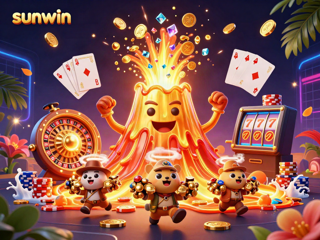 Experience the thrill of winning with sunwin's vibrant casino adventure featuring gold, gems, and exciting gaming elements.