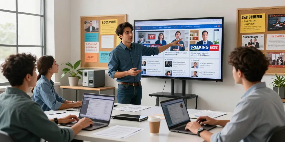 newsbochum newsroom with journalists collaborating on local stories