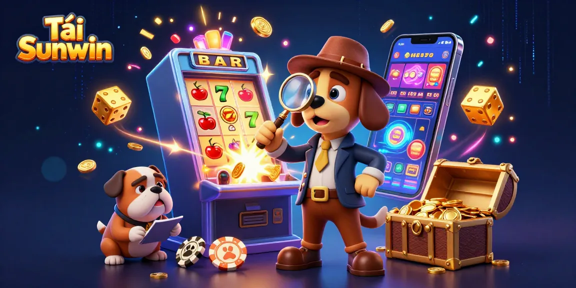 Experience Tải Sunwin with a thrilling 3D casino scene featuring detective elements and vibrant game visuals.