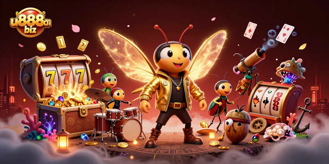 Experience winning dynamics with u888com biz in vibrant 3D casino action featuring animated characters and game elements.