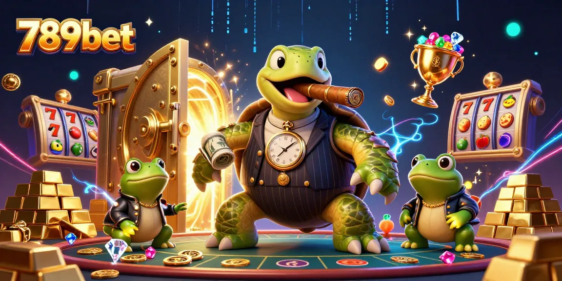 Experience thrilling jackpots at 789bet with vibrant casino characters and slot machines lighting the scene.