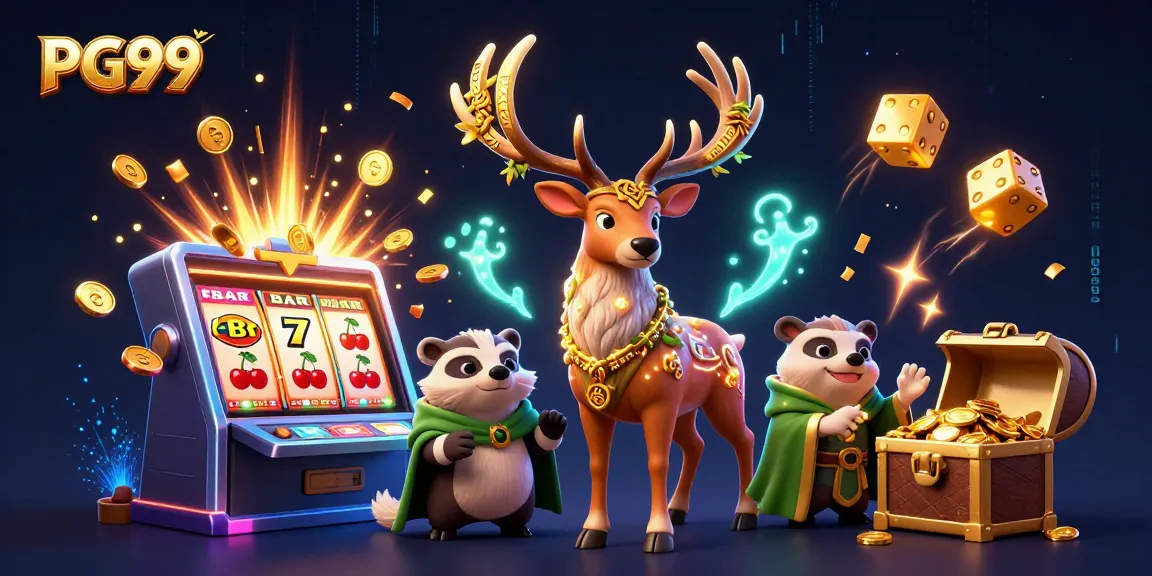 Engage with PG99's magical casino world, featuring vibrant characters and thrilling gaming elements.