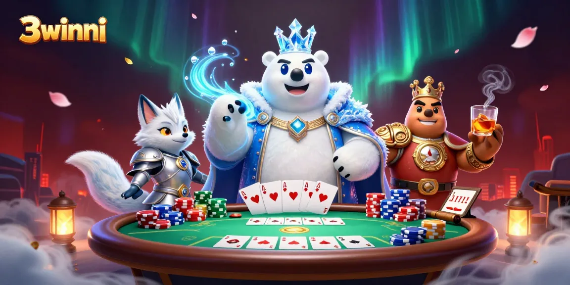 Experience thrilling poker action at 3winni with captivating characters and casino elements.