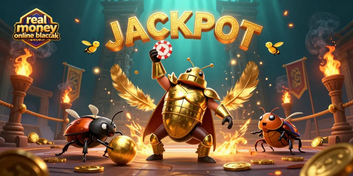 Experience real money online blackjack action with dynamic 3D characters celebrating huge wins!